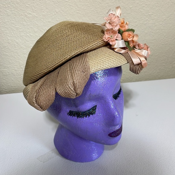 Vintage Floral Decorated Easter/ Spring Women's Hat. Good Vintage Condition. - Picture 9 of 11